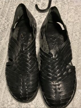 Women’s Black Woven Slip-On Shoes